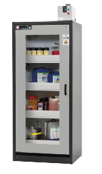 Bezpečnostní skříň s požární odolností 30min (levé dveře)_4x výsuvná vana, ocelový poplastovaný plech